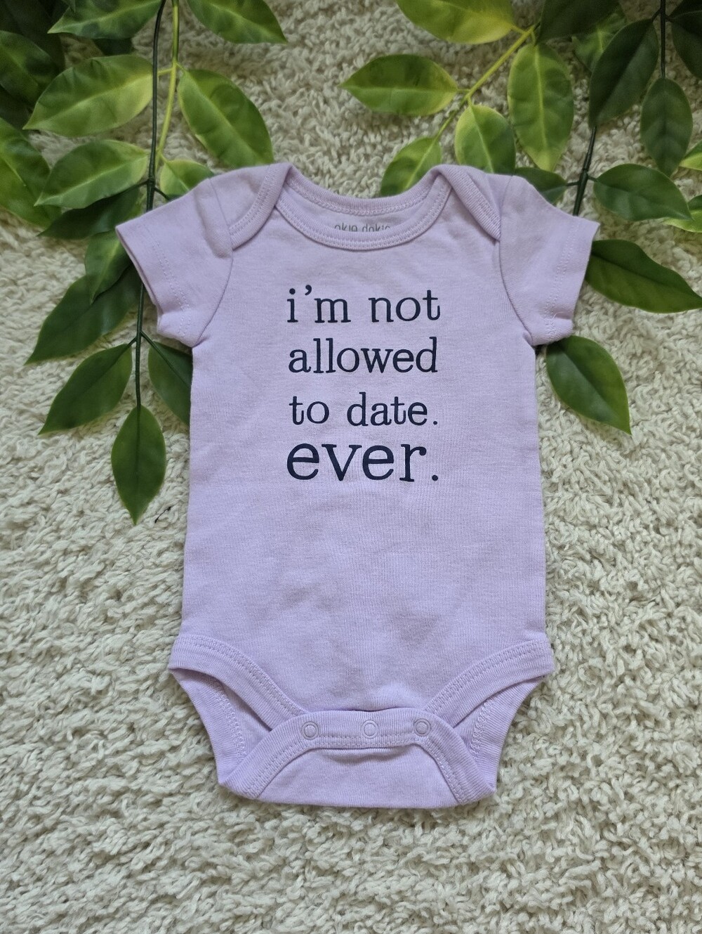 Baby Girl 'I'm Not Allowed To Date Ever' Onesie (Newborn)